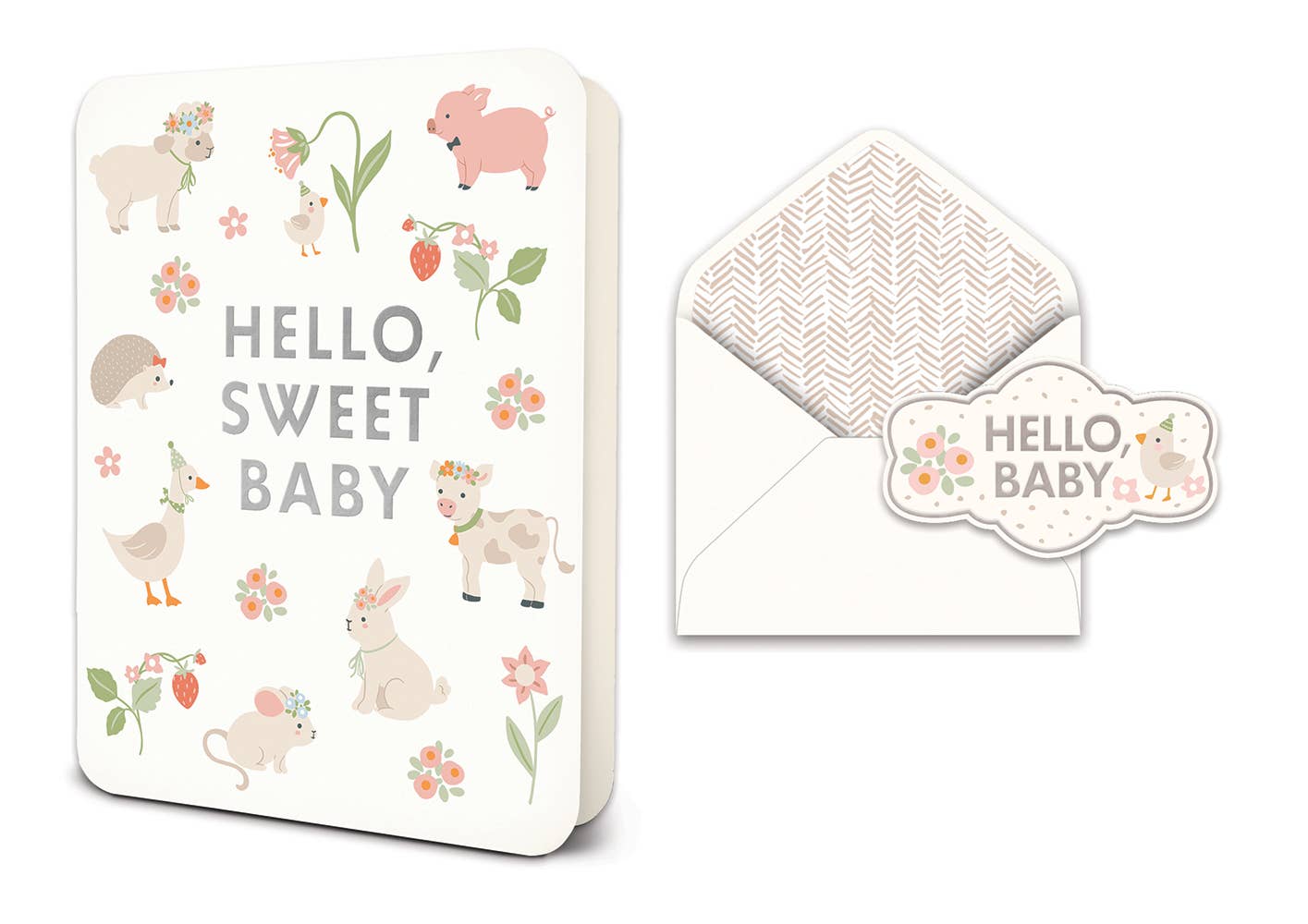 Studio Oh! - Hello, Sweet Baby Friends Deluxe Greeting Card