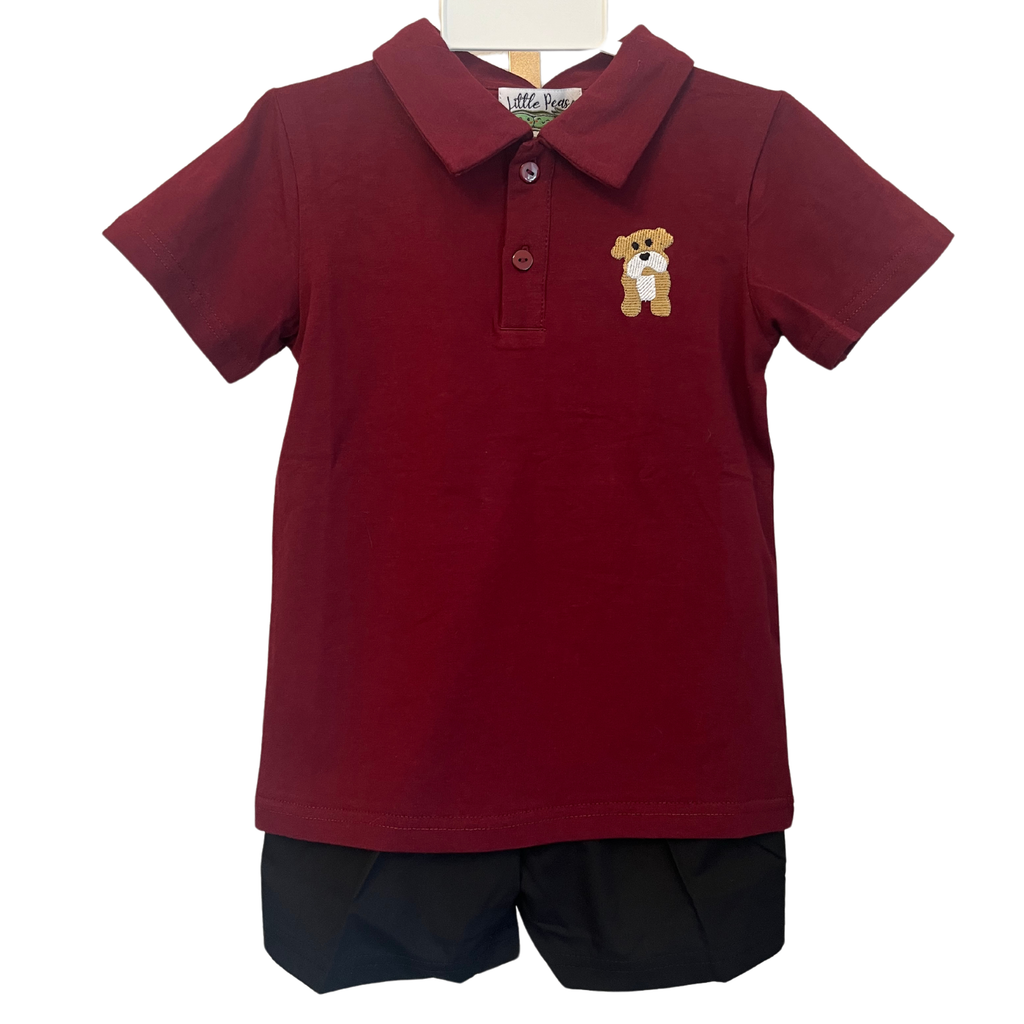 Bulldogs Collegiate Mascot Polo Short Set