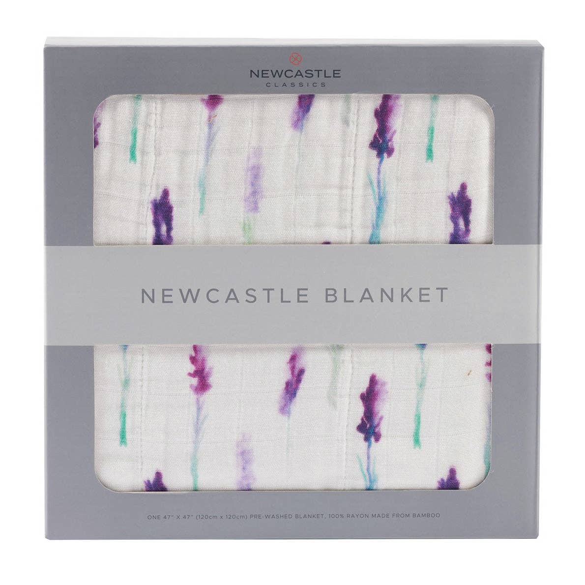 Newcastle Classics - Lavender and White Bamboo Muslin Newcastle Blanket