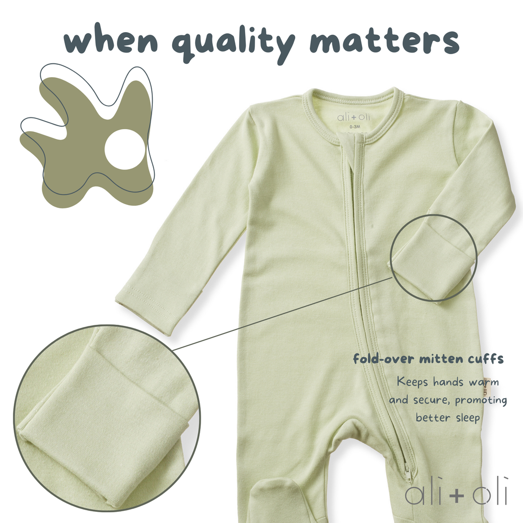 Baby Footie 2-Way Zipper – Organic Cotton Lounge Wear
