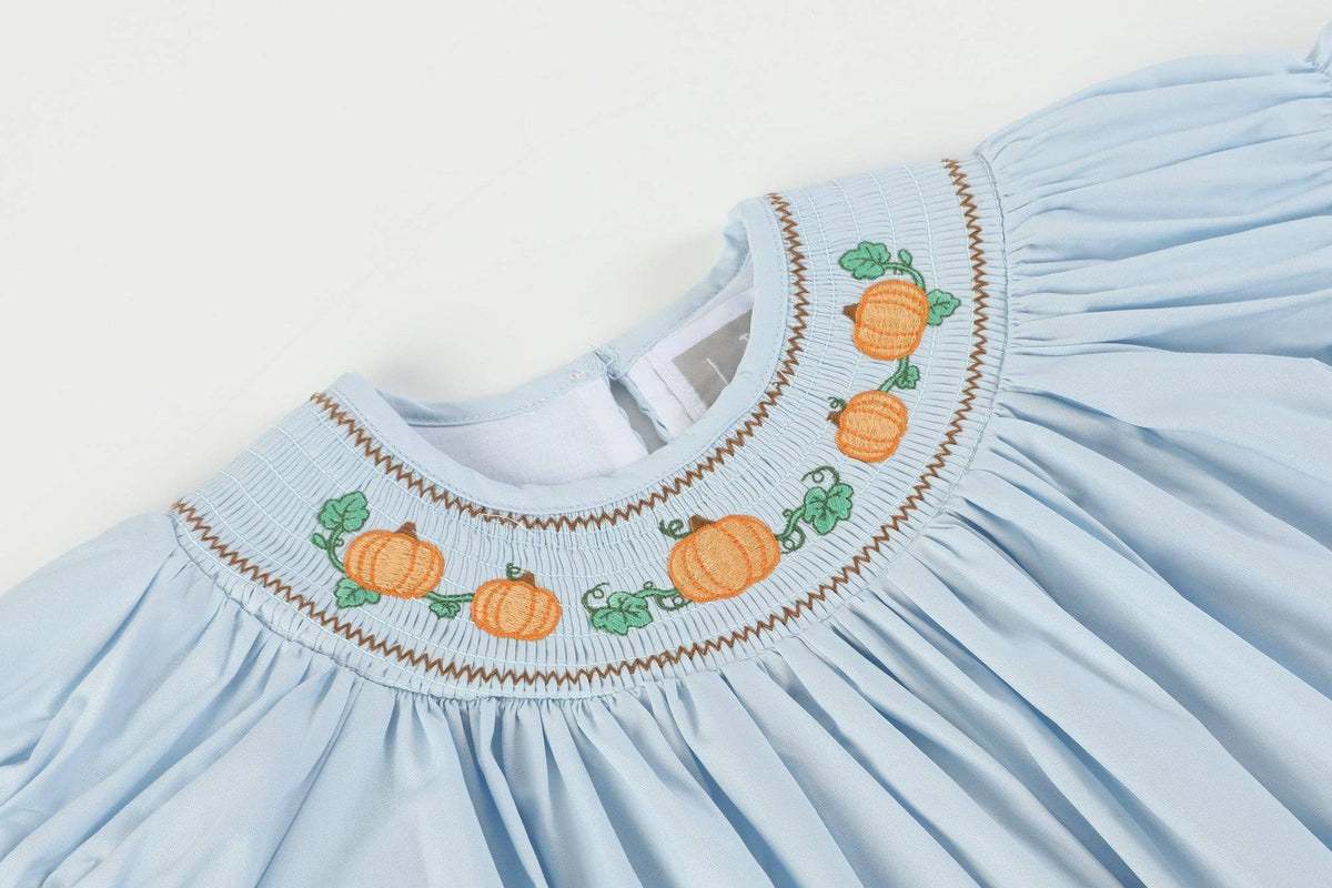 Blue Pumpkin Smocked Bishop Dress