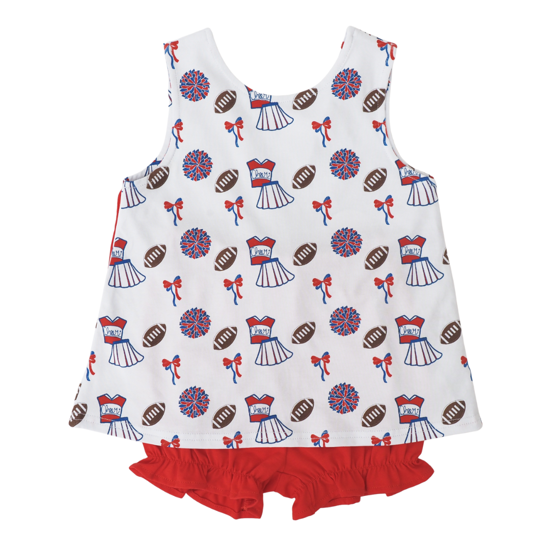 Varsity Red and Blue Blaire Bow Back Set
