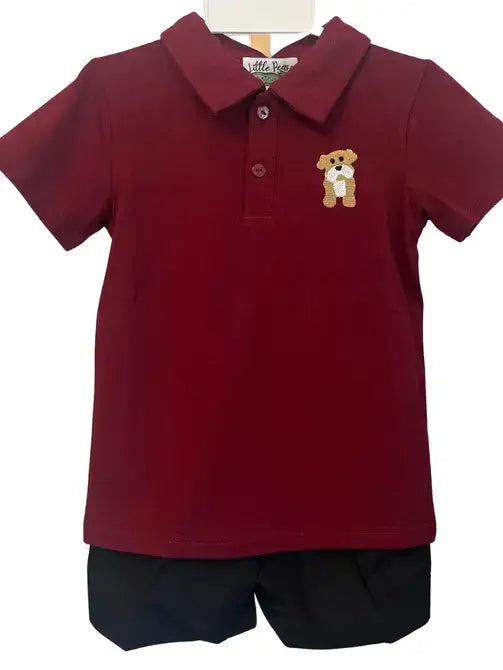 Bulldogs Collegiate Mascot Polo Short Set