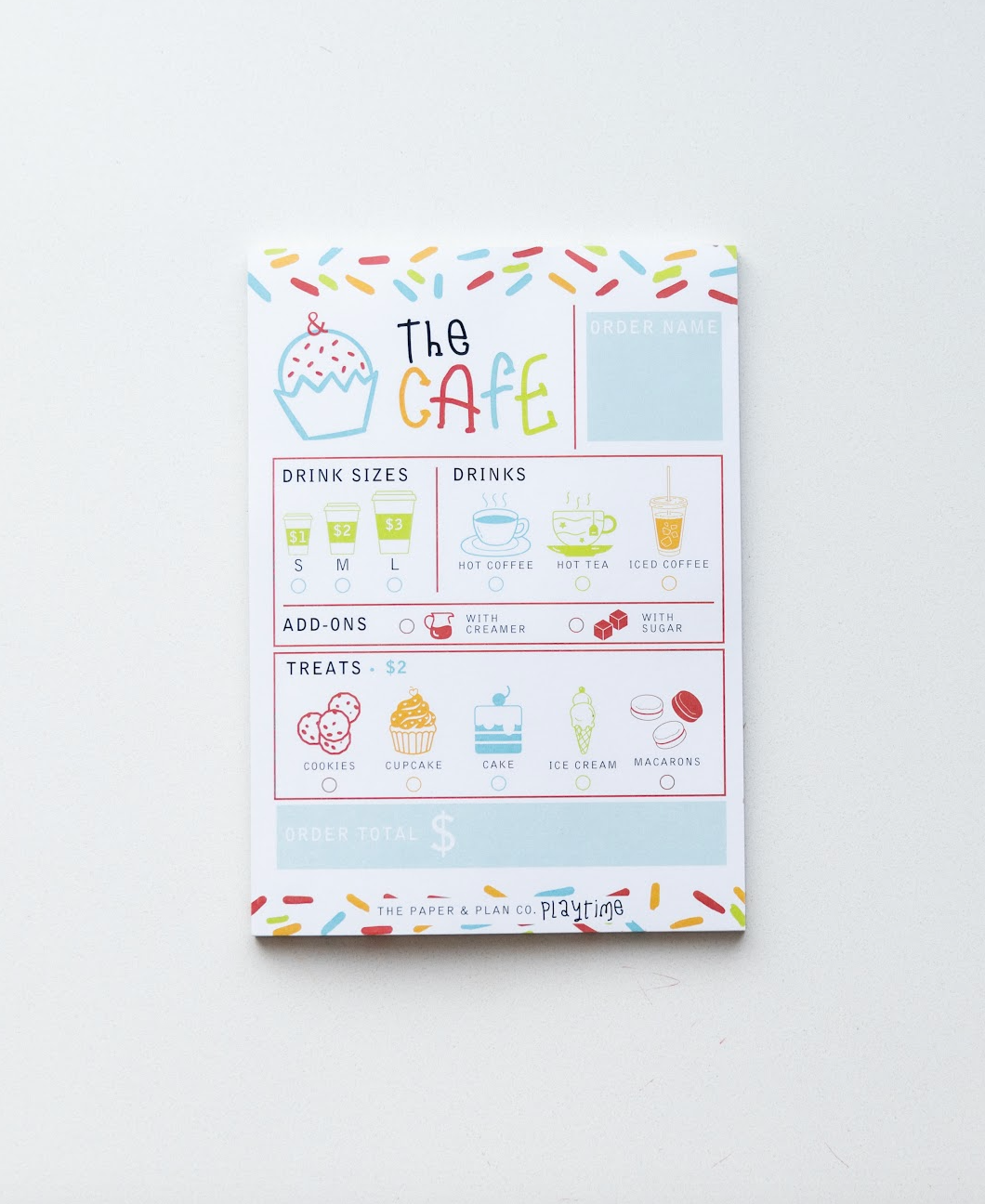The Paper and Plan Co. - Kids Cafe Playtime Pad
