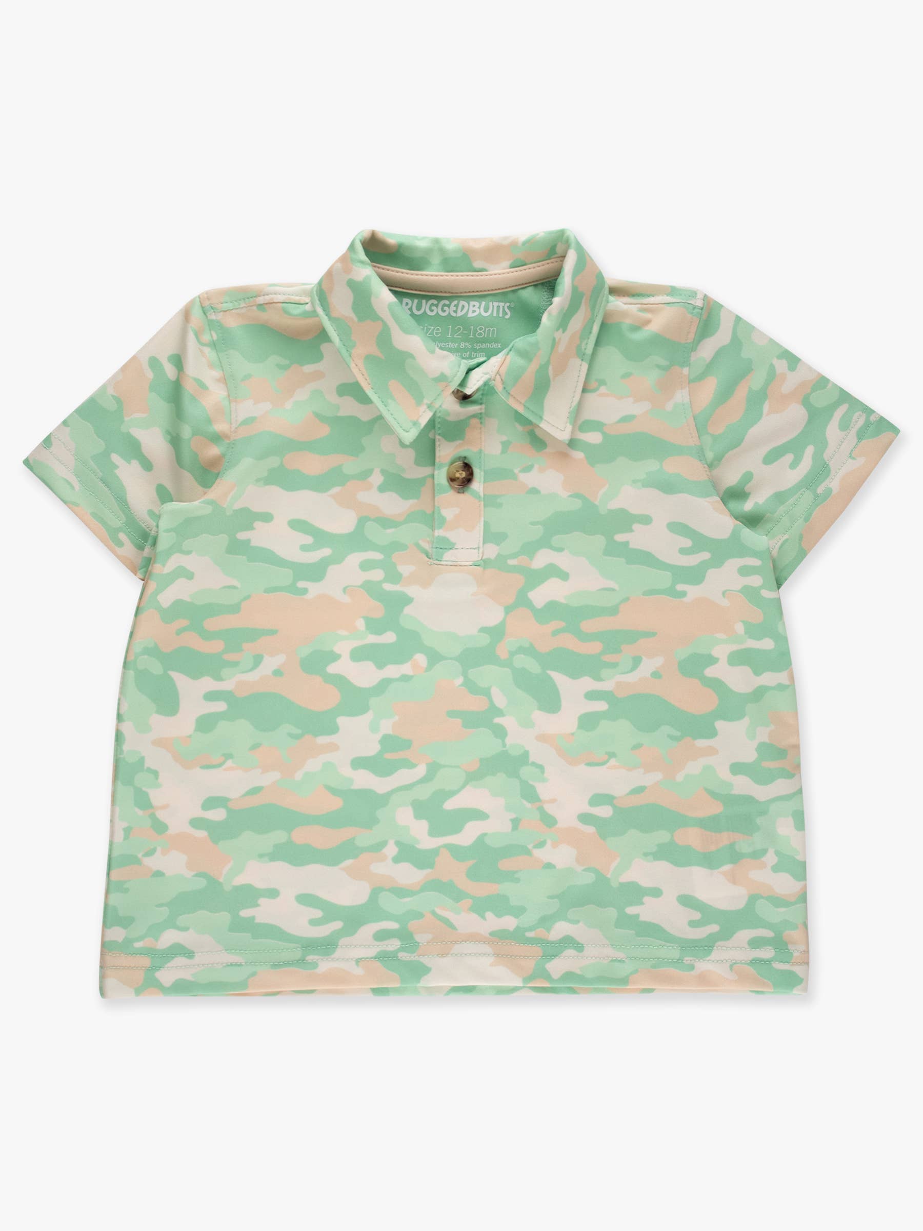 Boys Sage Trail Camo Knit Short Sleeve Performance Polo