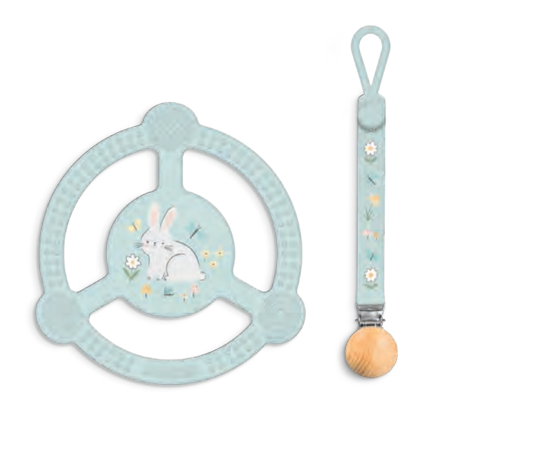 JuJuBe - Bunny Hollow Silicone Teether Ring
