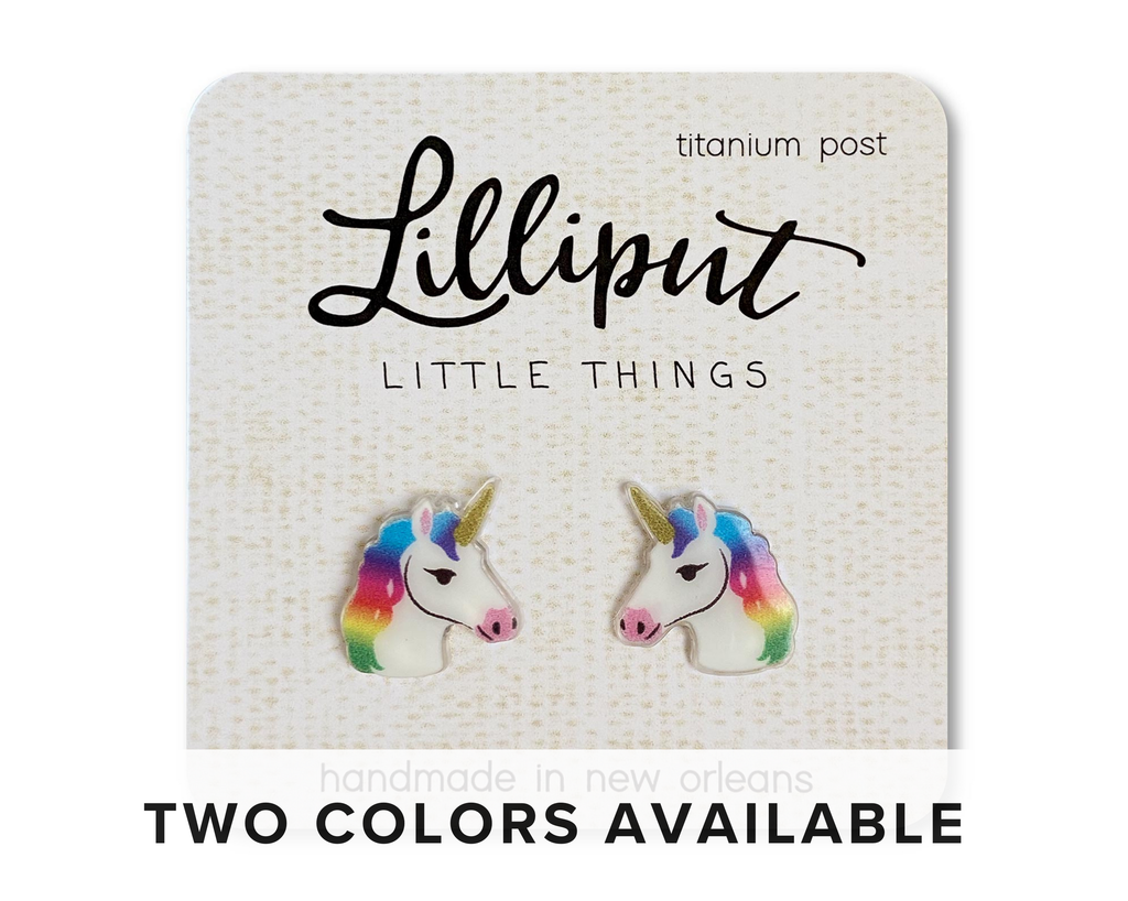 Lilliput Little Things - Rainbow Unicorn Earrings