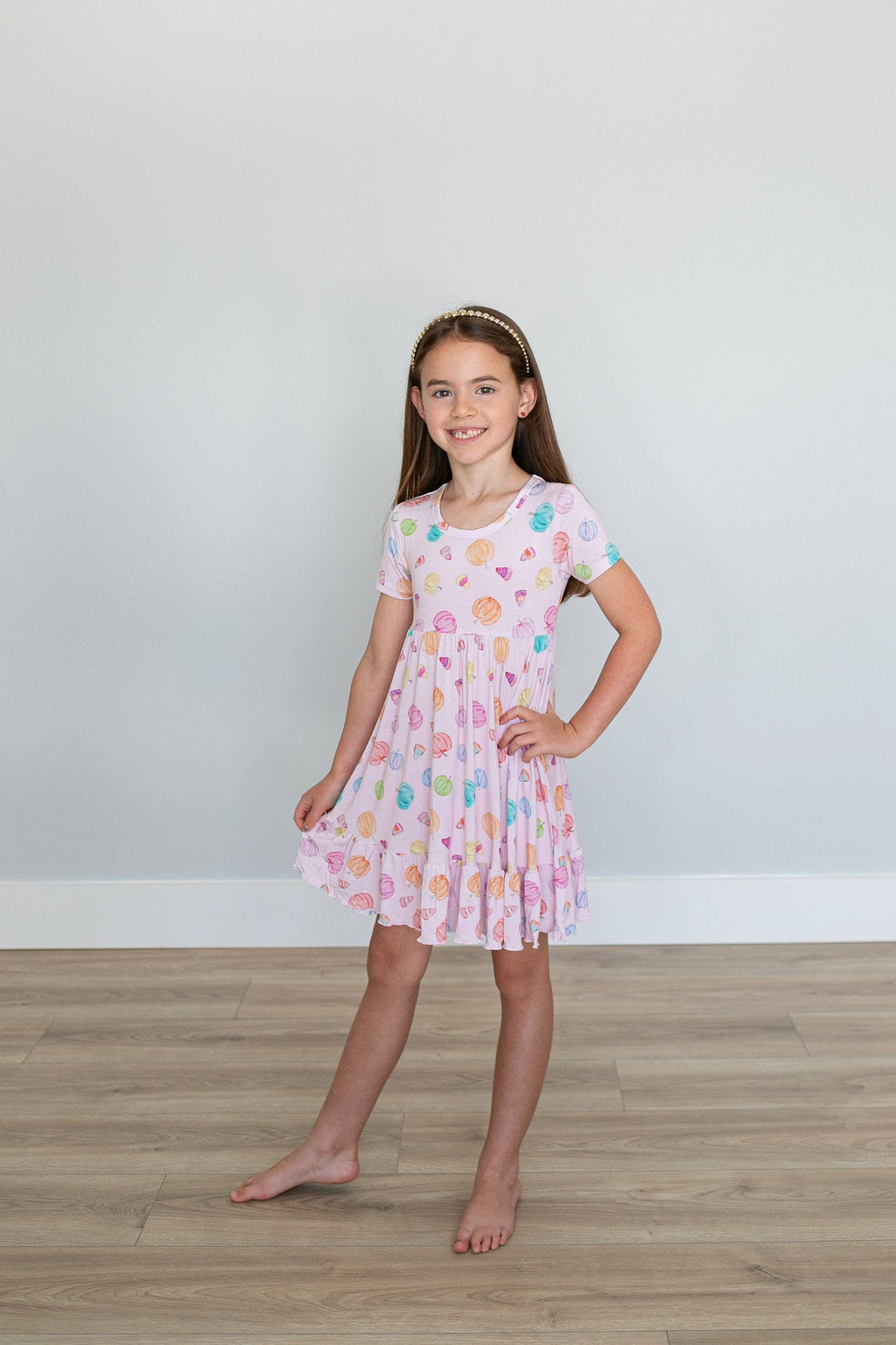 Sweet Bay Clothing - Pink Pumpkins Ruffle Twirl