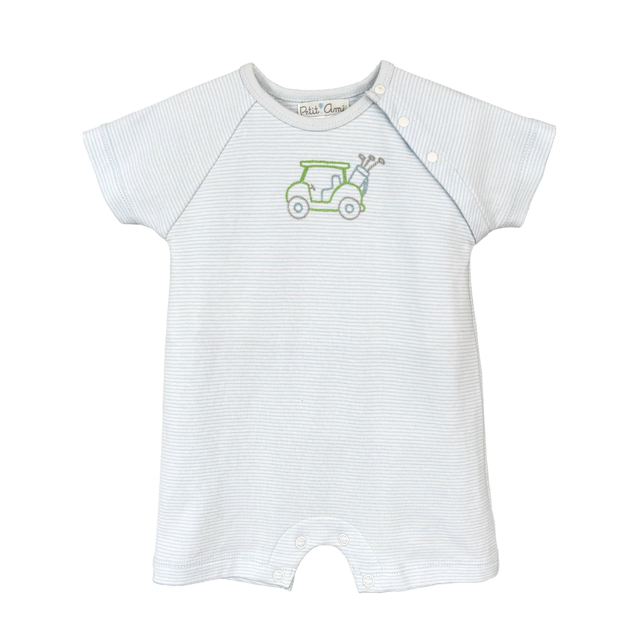 Golf Embroidered Knit Romper
