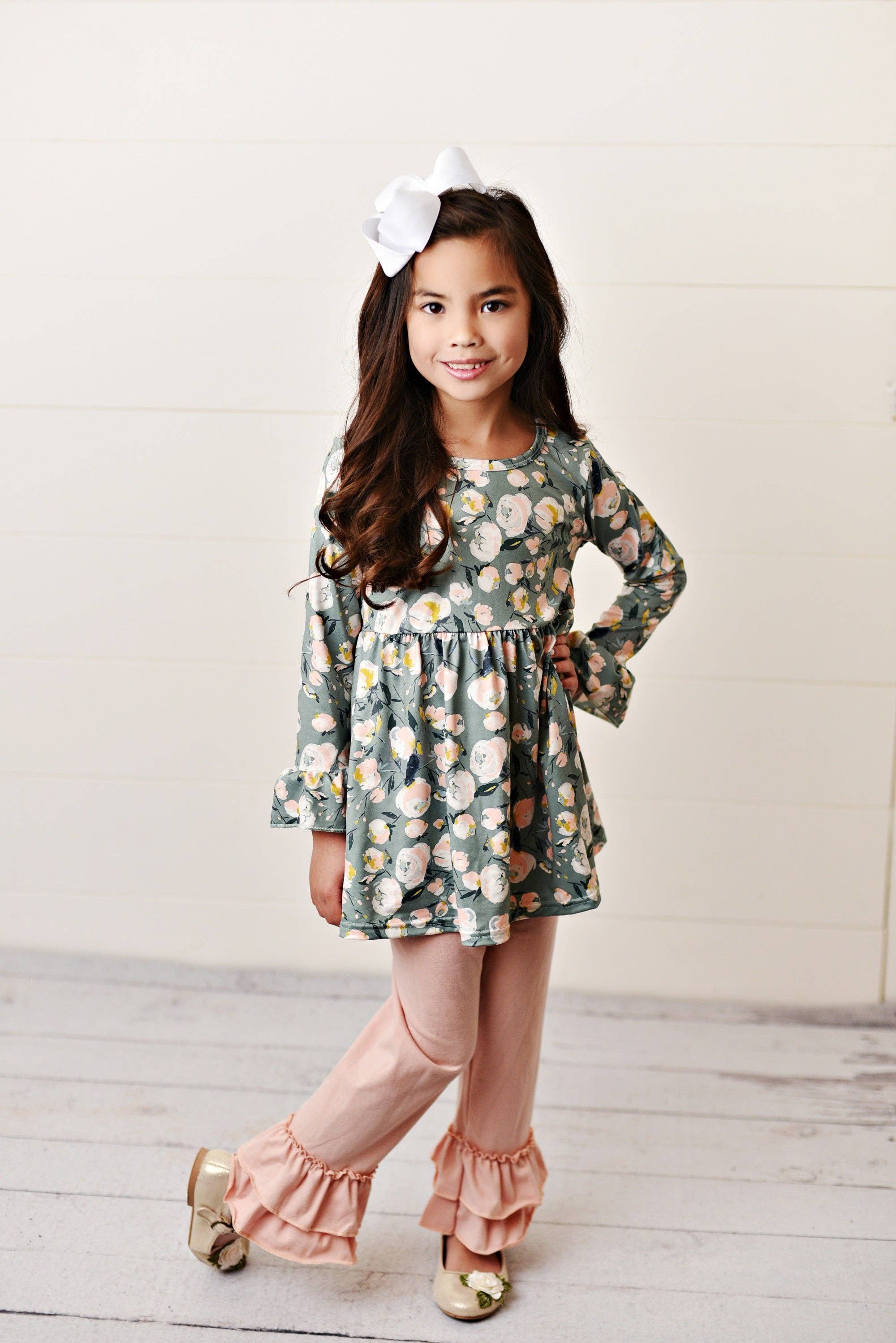 Adorable Sweetness - Sage Green & Pink Floral Set