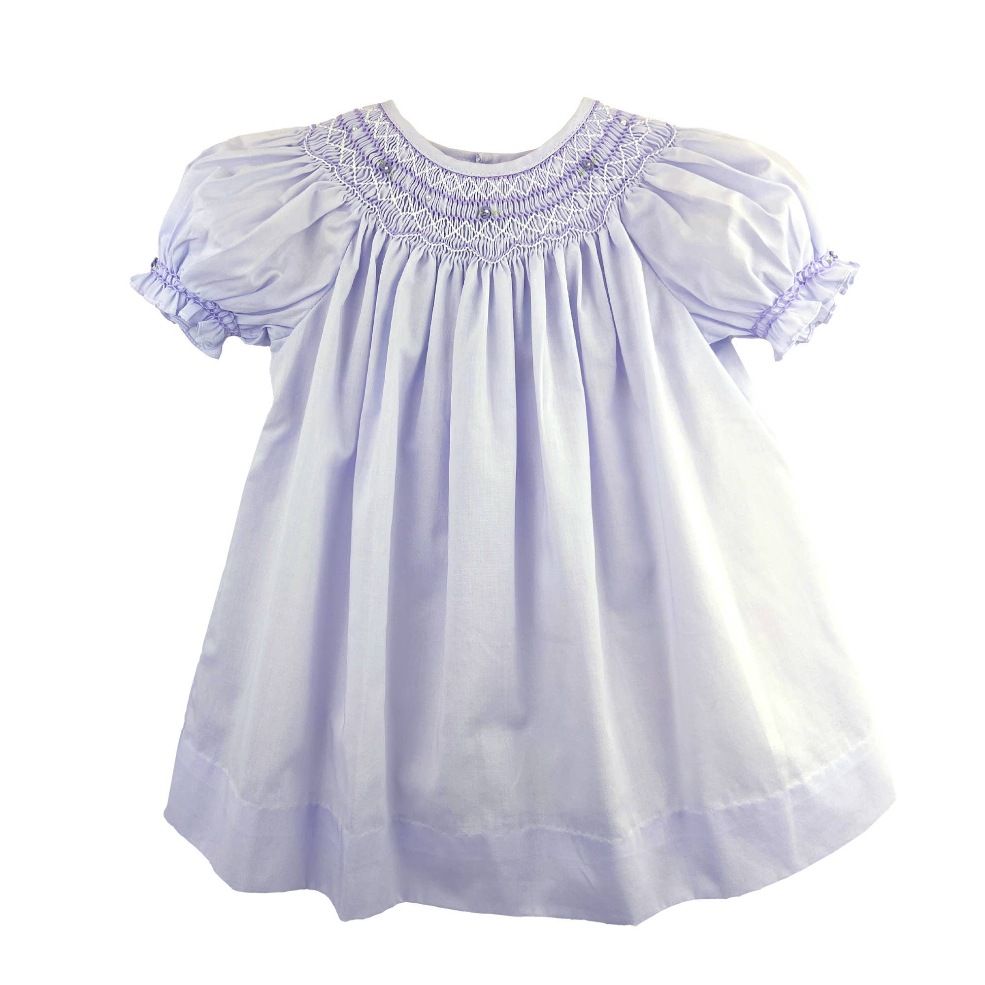 Petit Ami & Zubels - Bishop Smocked Daygown with Pearls