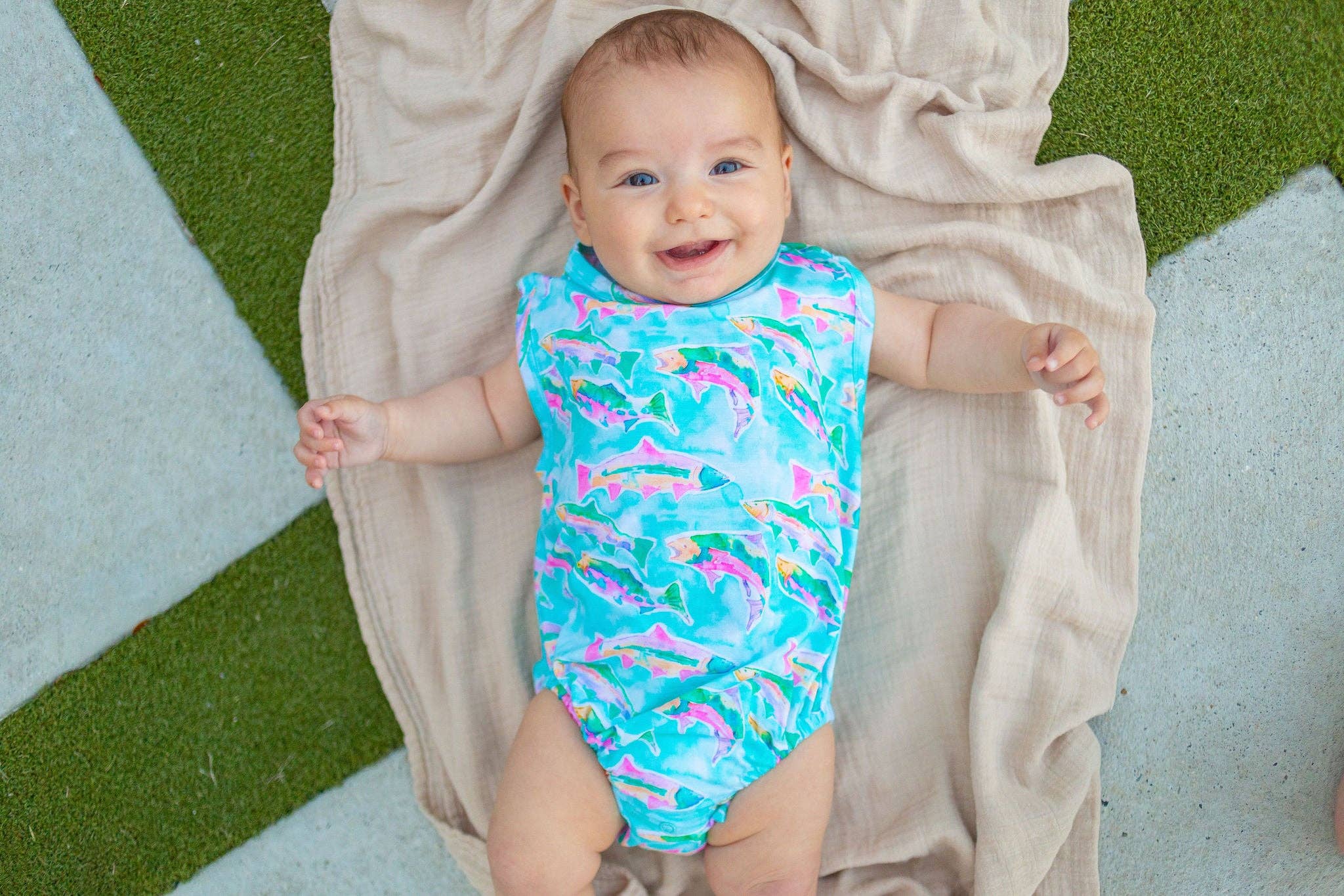 Sweet Bay Clothing - Fish Bubble Romper