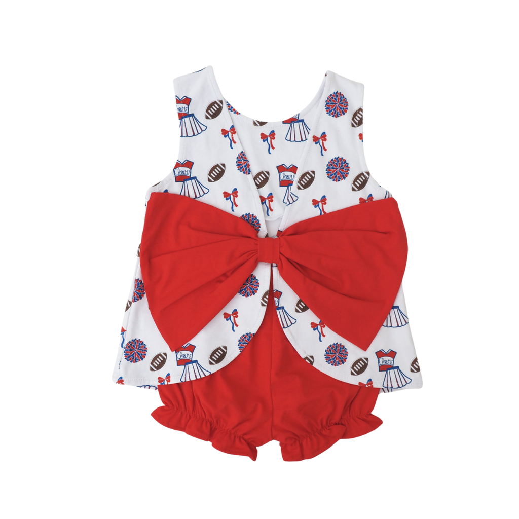 Varsity Red and Blue Blaire Bow Back Set