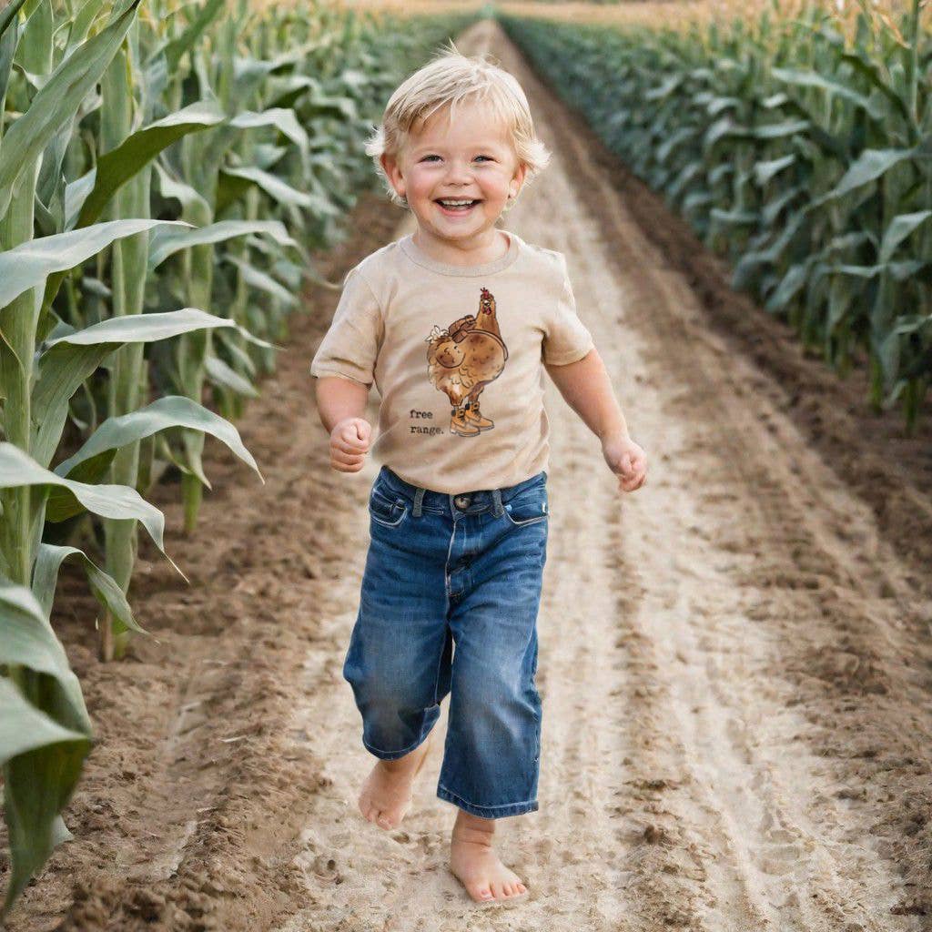 Barefoot Baby - "Free Range" Chicken shirt