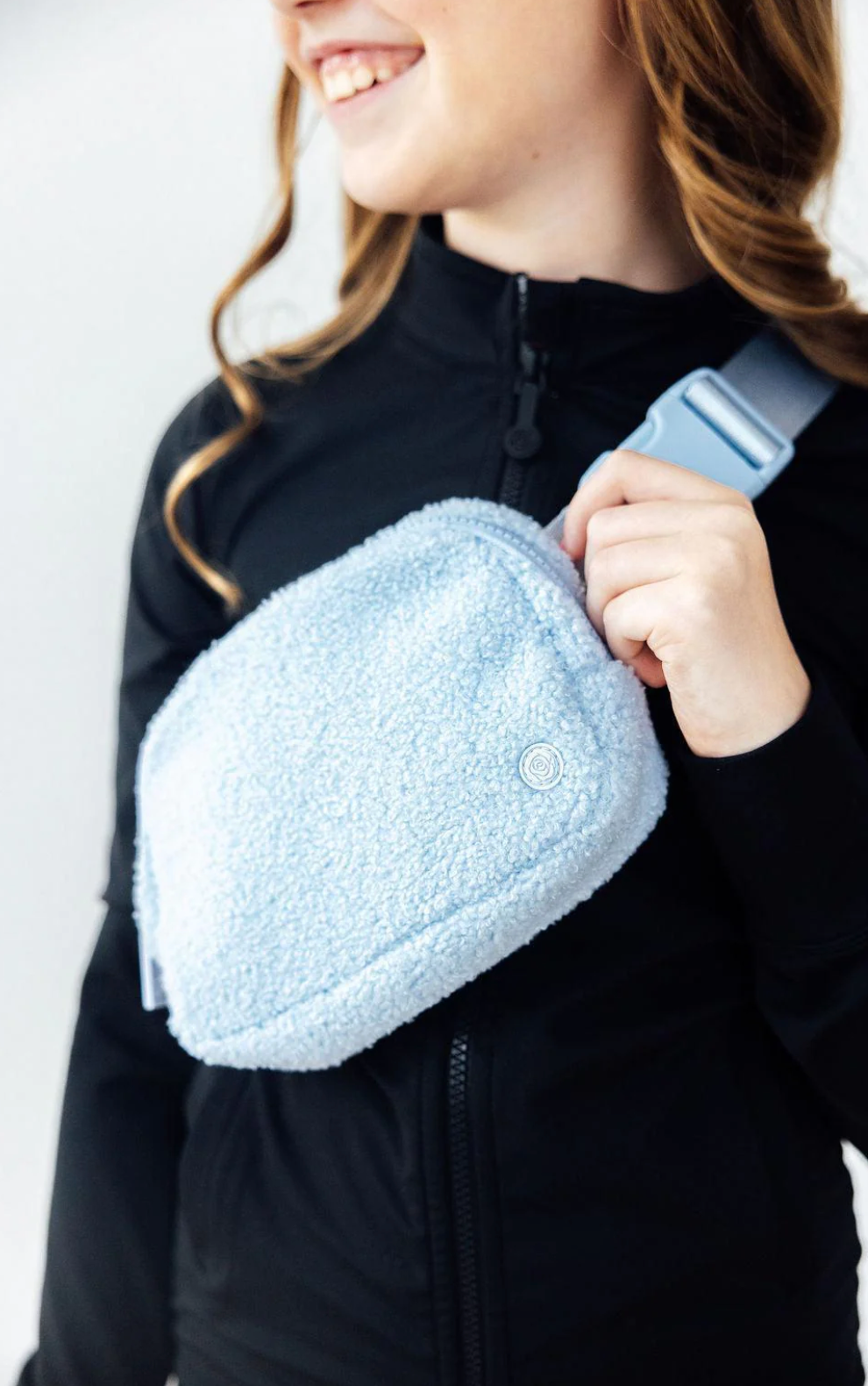 Mila & Rose - Light Blue Fleece Belt Bag