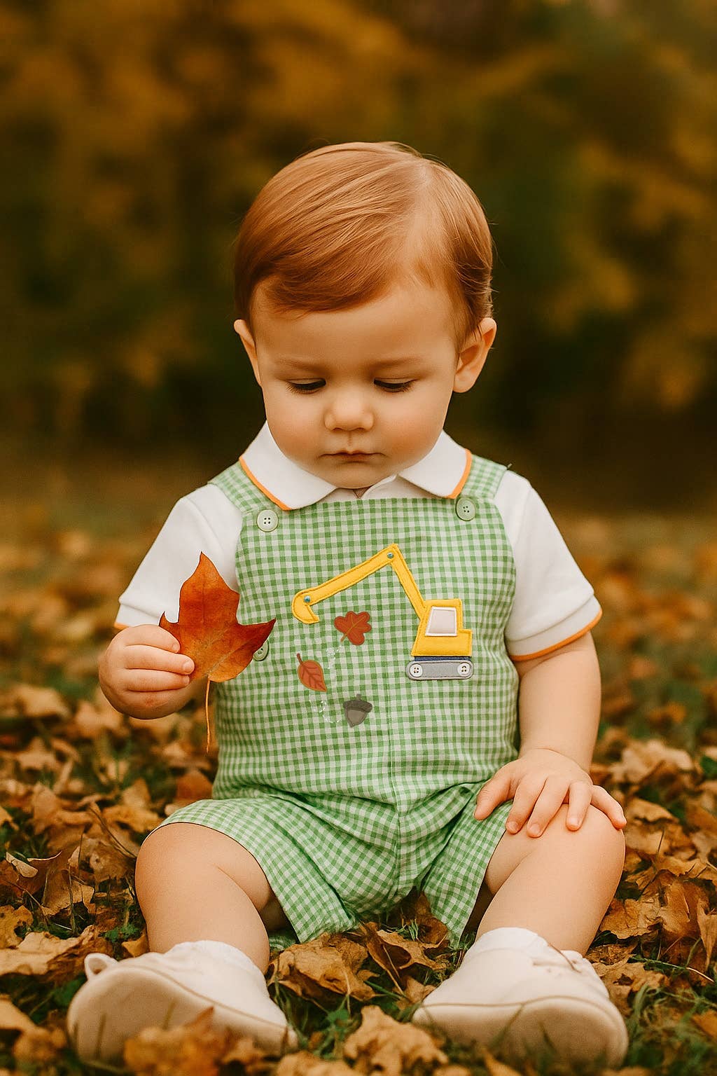 Fall Construction Applique Shortall