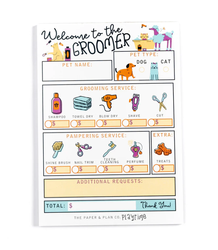 The Paper and Plan Co. - Pet Groomer Playtime Pad™