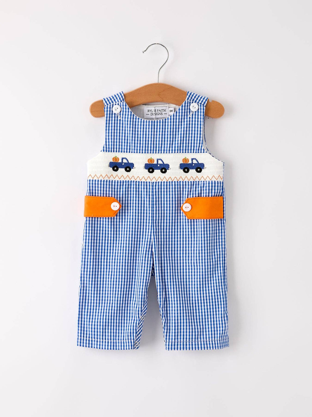 Rylee Faith Designs - Pumpkin Truck Embroidered Romper