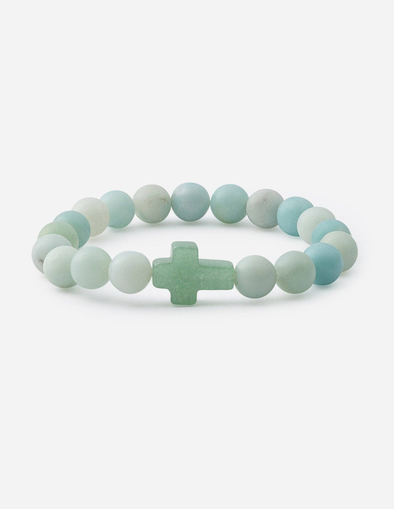 Elevated Faith - Amazonite Cross Bracelet