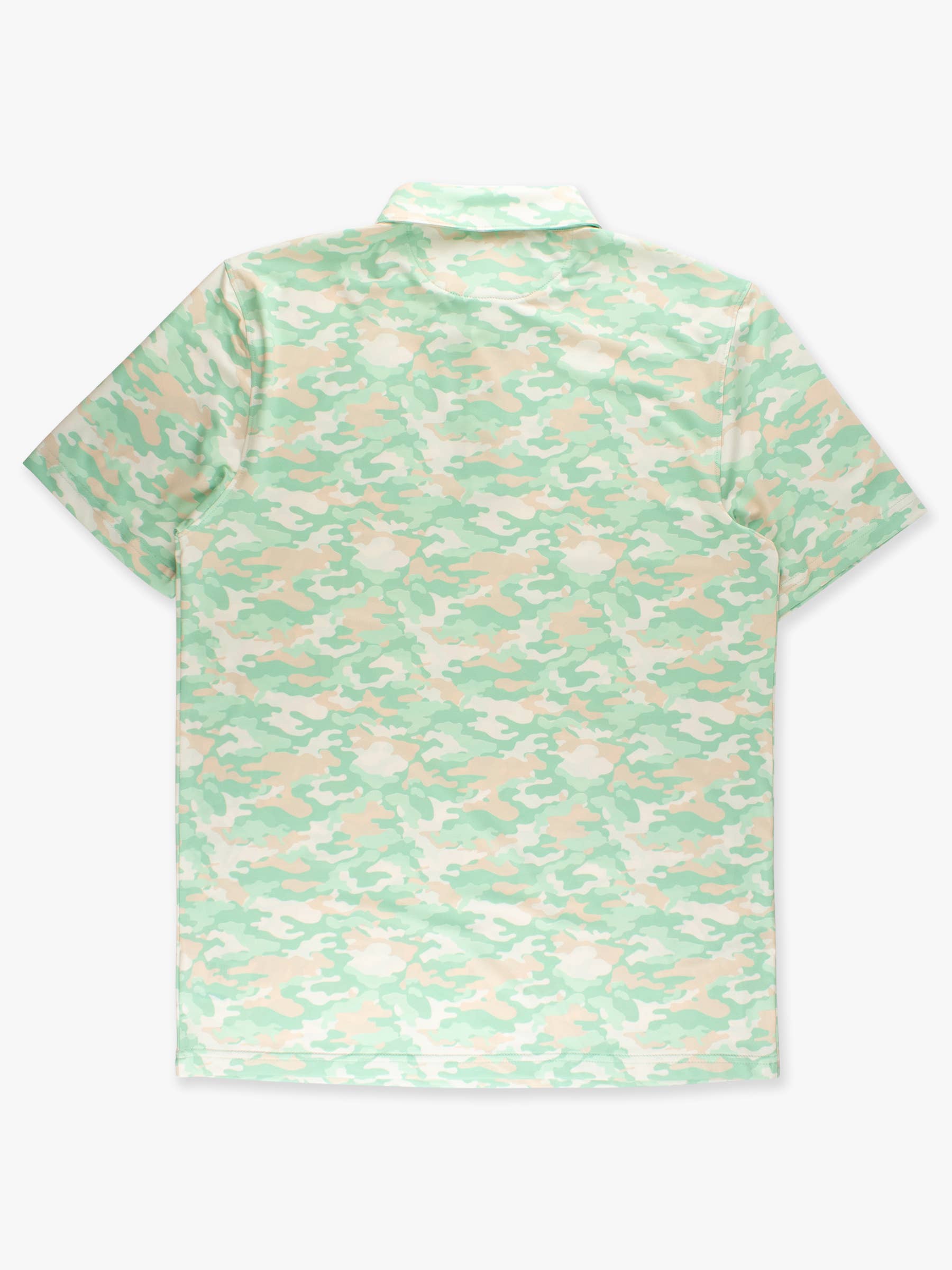 Men's Sage Trail Camo Knit Short Sleeve Performance Polo