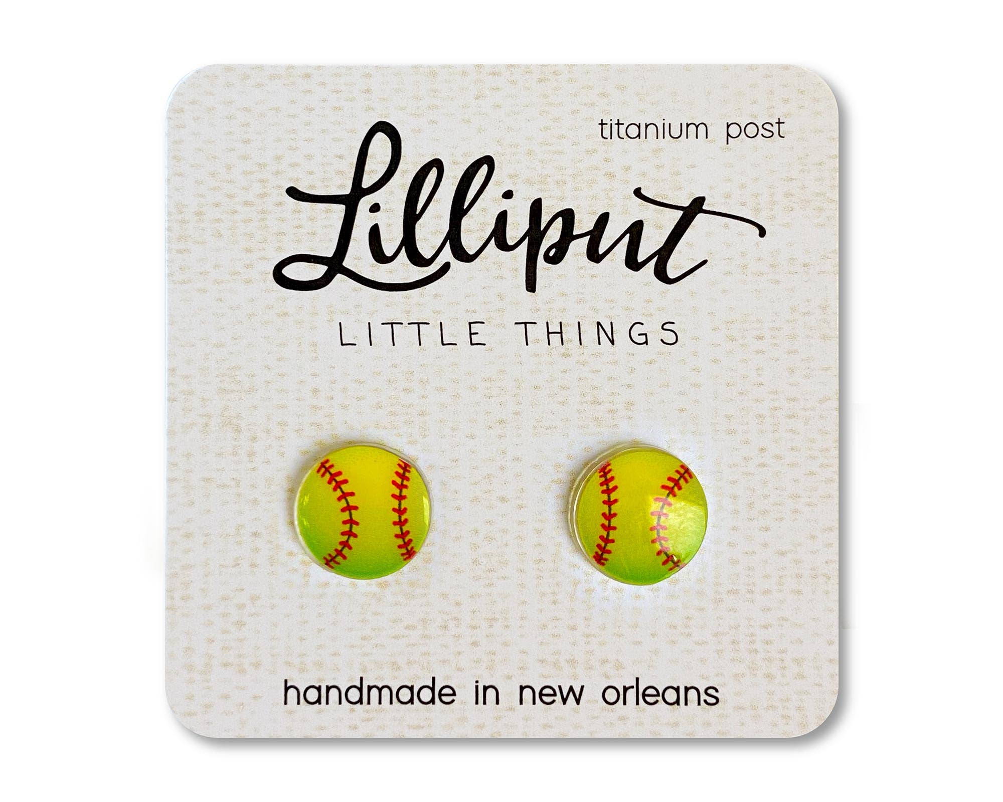 Lilliput Little Things - Softball Earrings // Sports Earrings