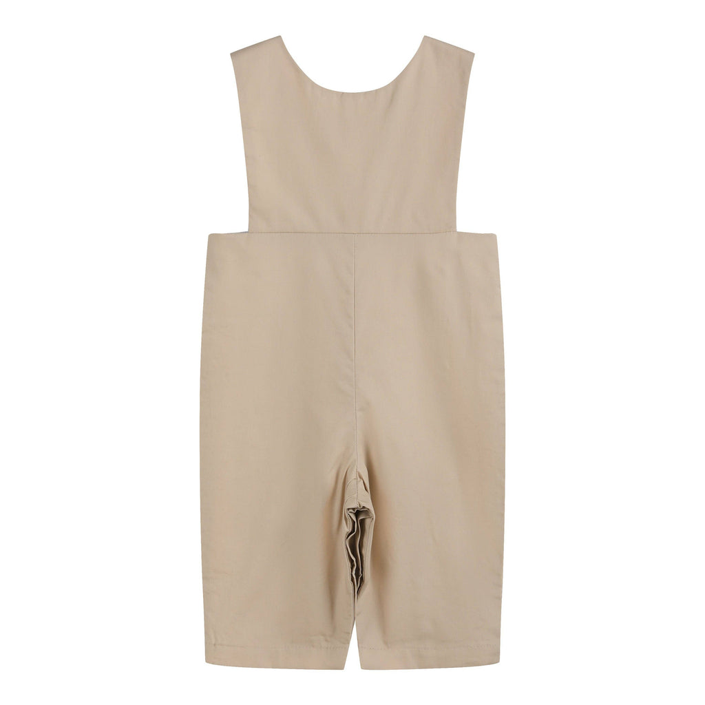 Light Brown Mallard Smocked Overalls