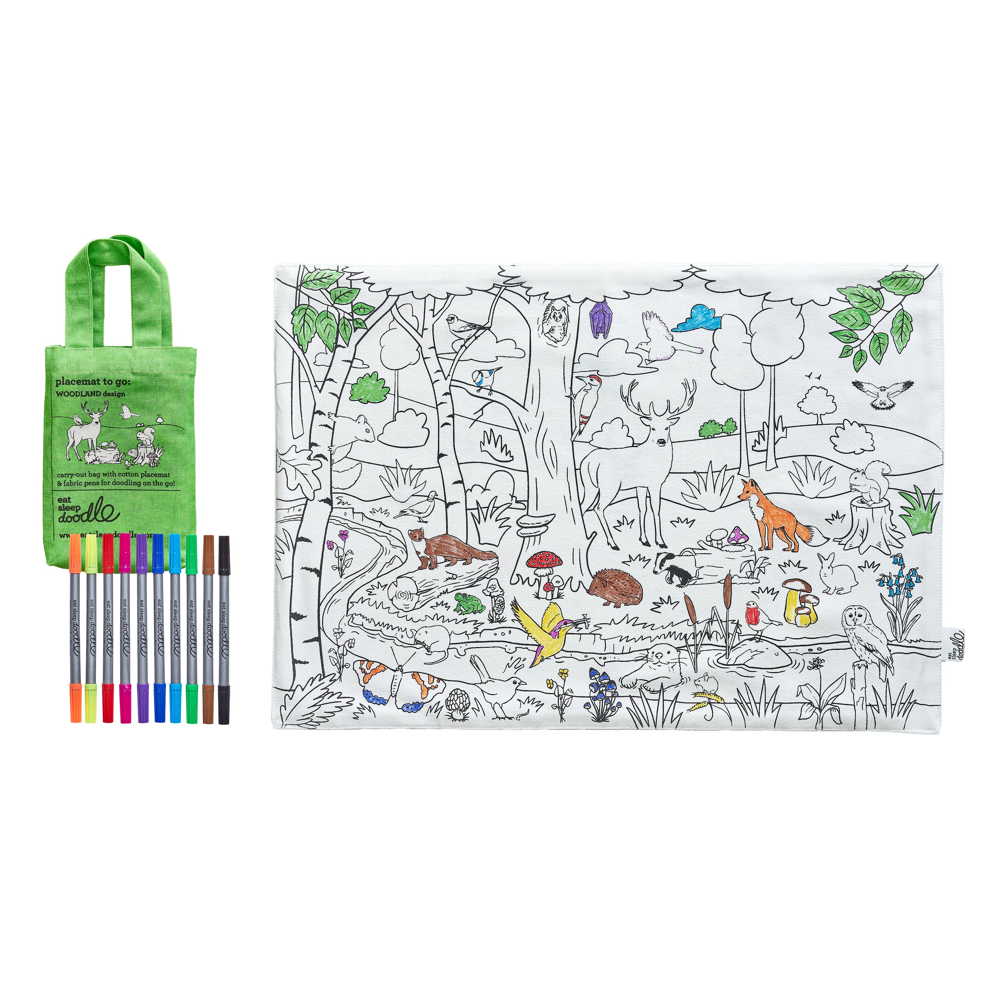 eatsleepdoodle - Coloring Mat - Woodland