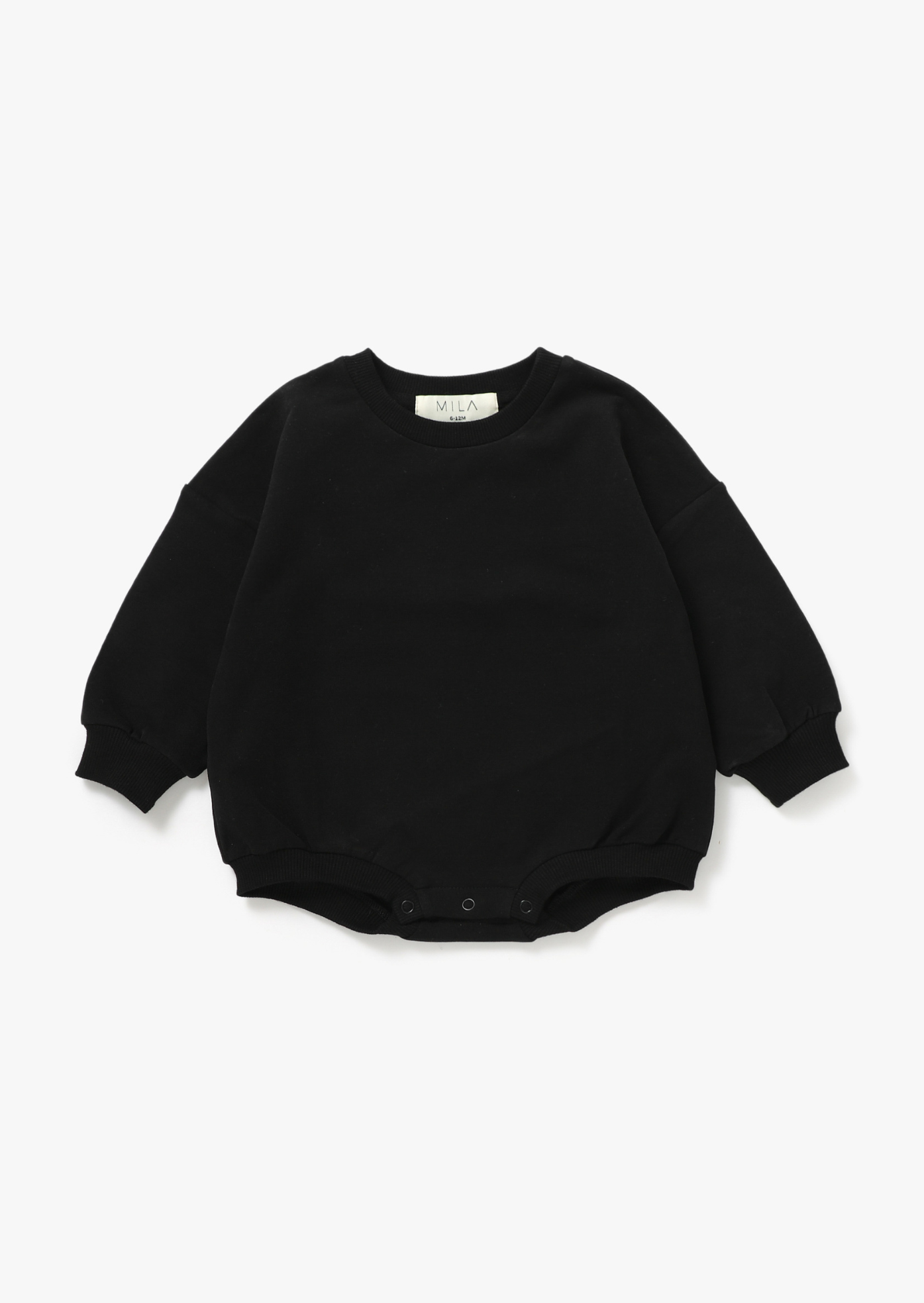 Mila & Co. - Sweatshirt Bubble Romper | Black