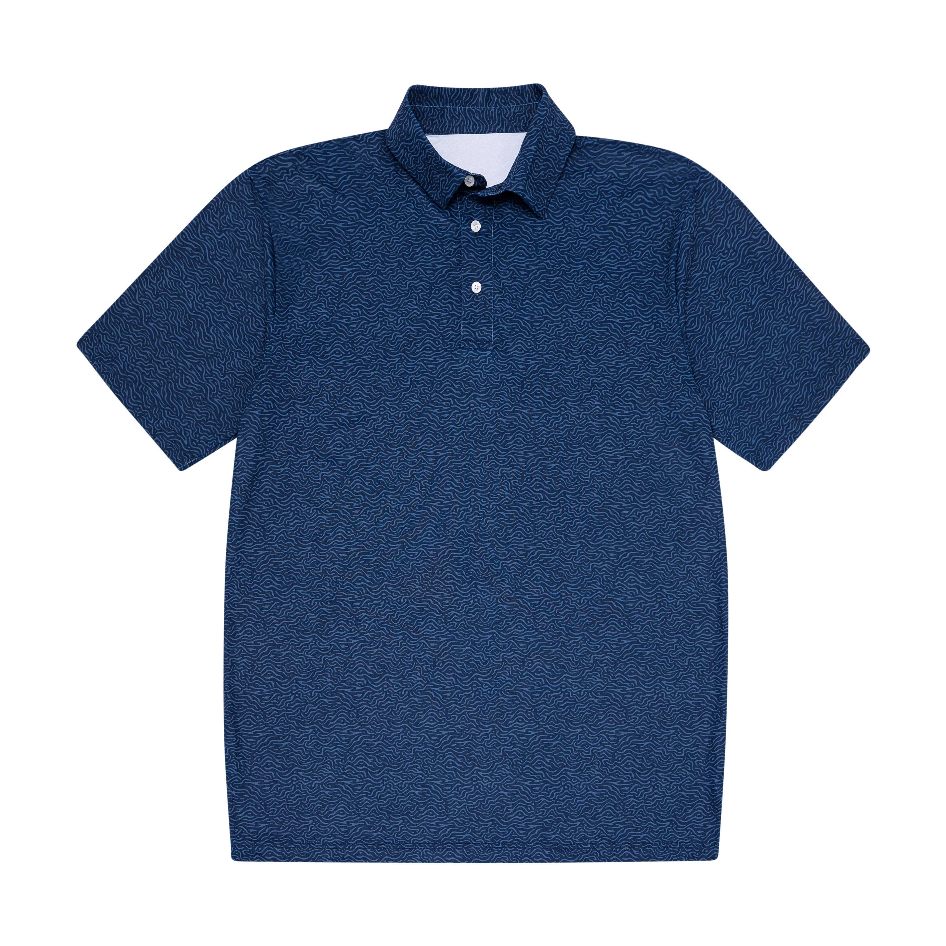 Kids Navy Topo Polo